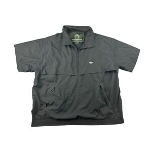 Weatherproof 1/4 Zip Pullover Men XL Black Logo Short Sleeve Vented Pockets